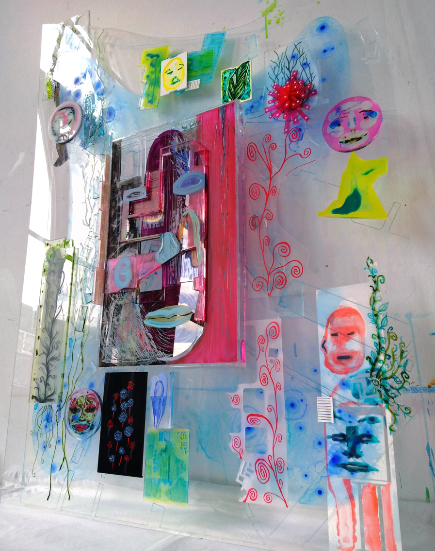 Venice, Venetie, relief recycled perspex, plexiglas, Gea Zwart, 2020