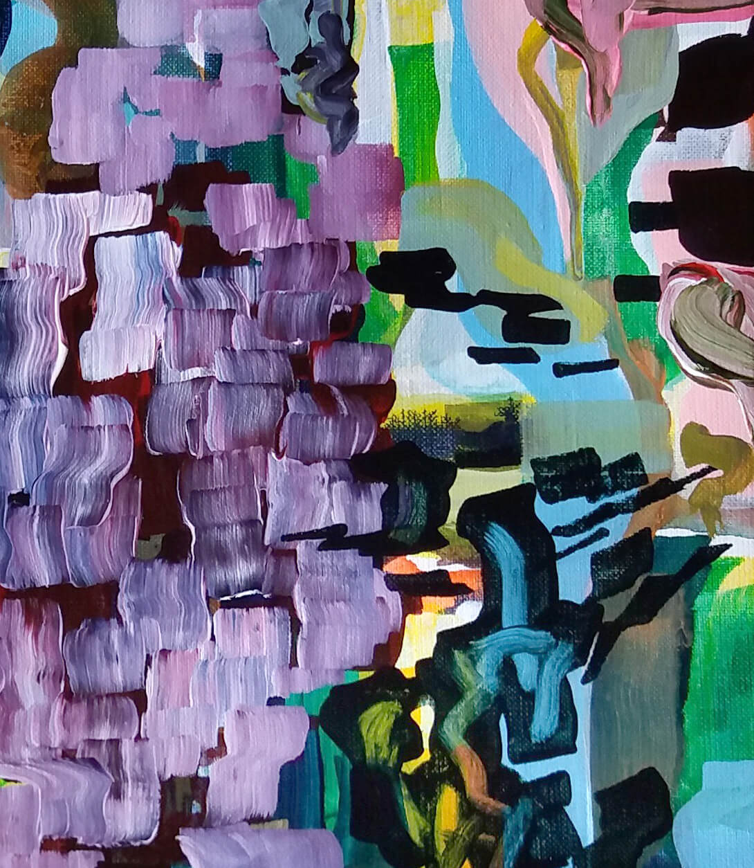 compact resonance 6 gea zwart schilderij painting abstract detail
