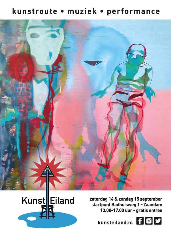 leven en dood life and death geazwart painting schilderkunst expositie kunsteiland zaandam 2019 flyer kunsteiland 2019