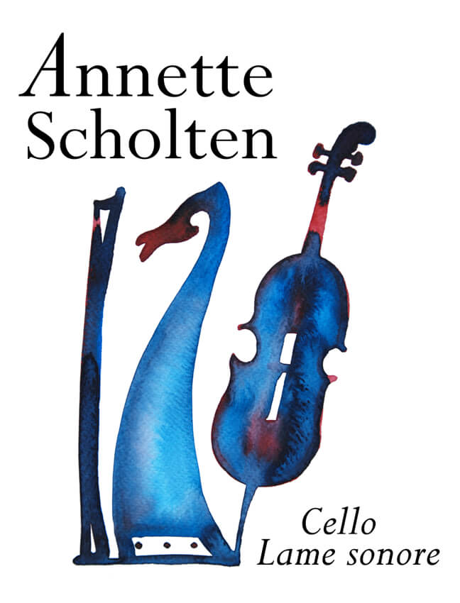 logo design watercolor geazwart annette scholten cello lamesonore