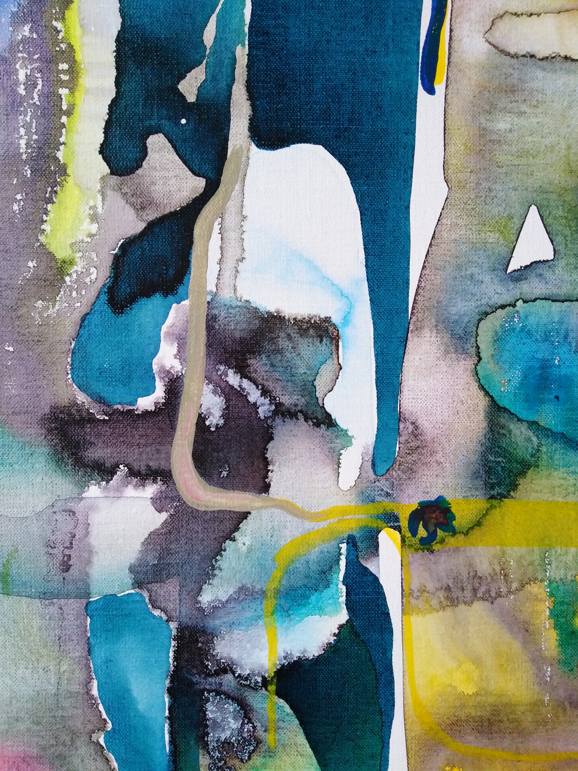 Resonance painting schilderij geazwart doek canvas geluid abstract detail