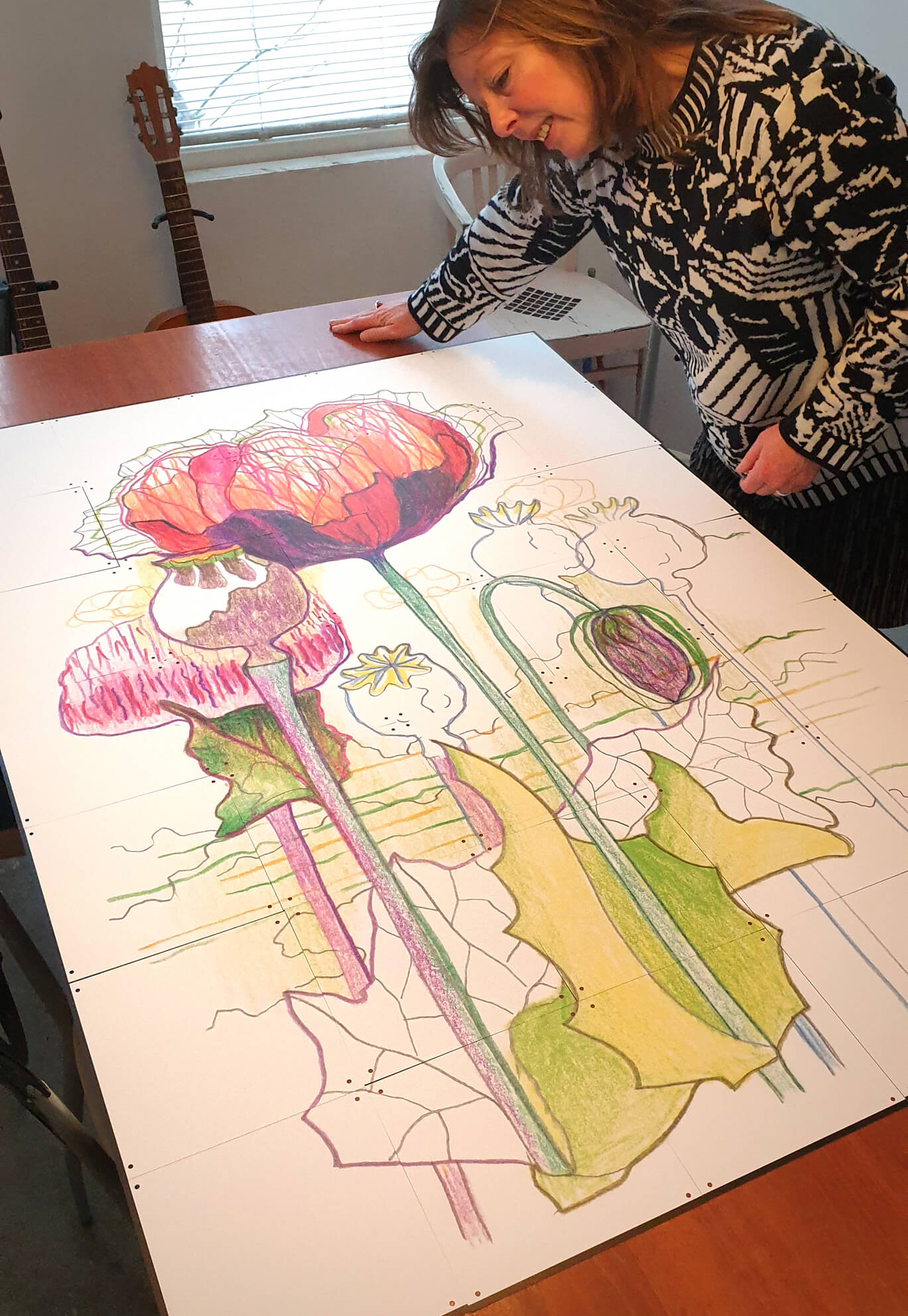 Poppy Poster poster making of Gea Zwart