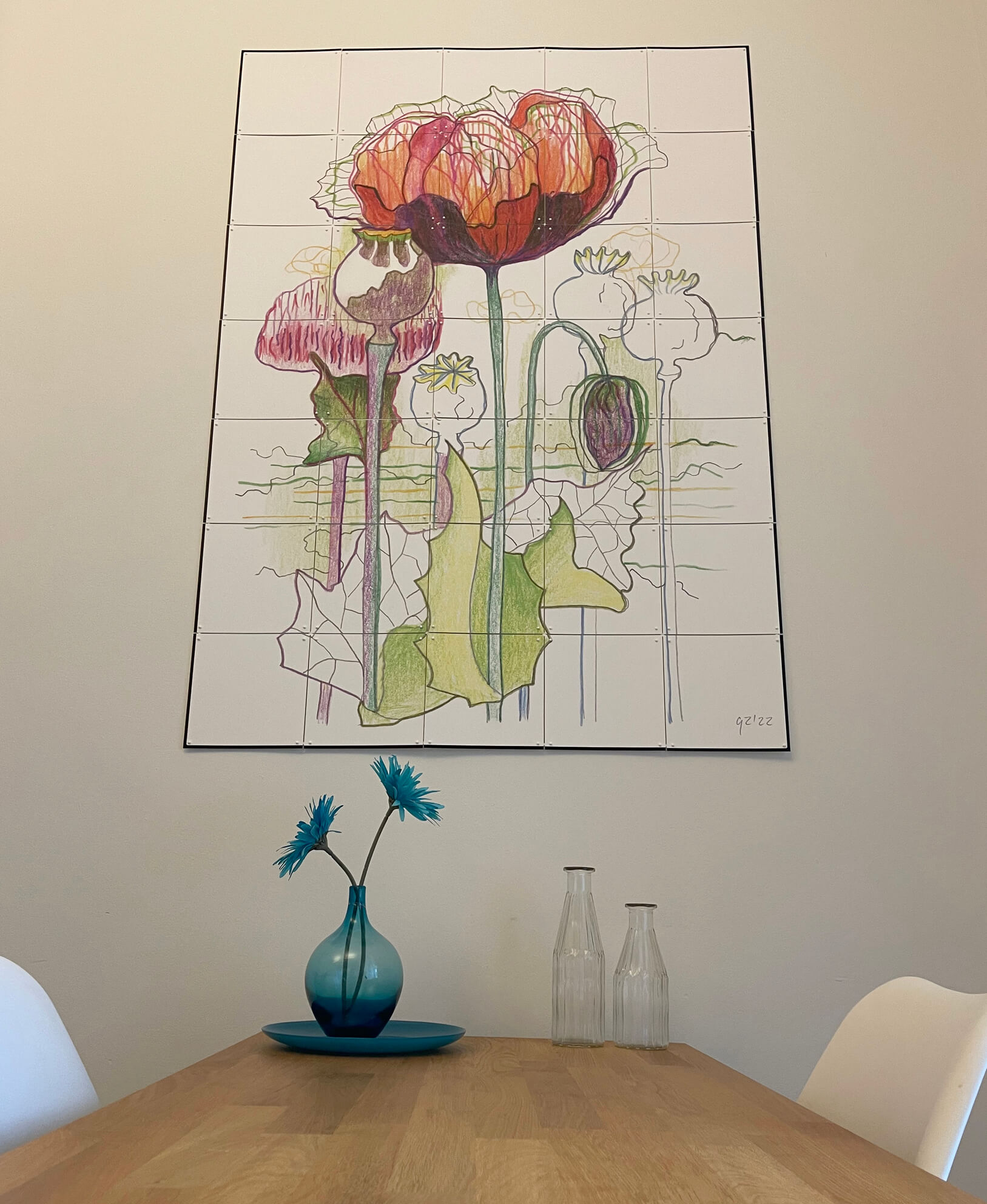 Papaver Poster affiche in the room