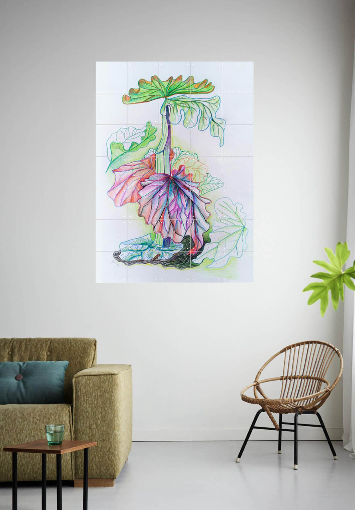 Rhubarb Poster poster in the room Gea Zwart 100 x 140 cm.