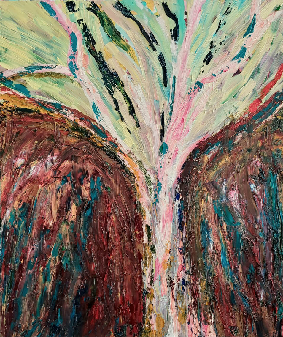 A Tree in the Night, oil on canvas Gea Zwart