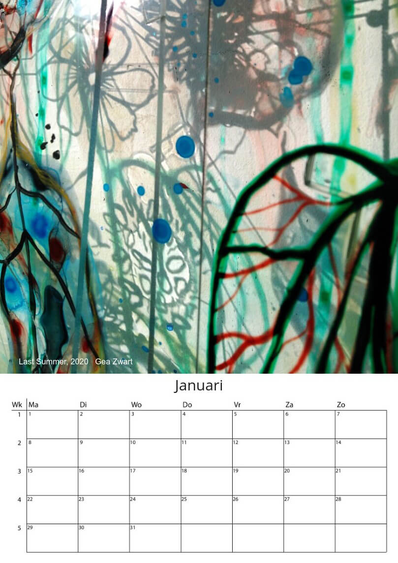 Kunst kalender 2024 januari, Gea Zwart