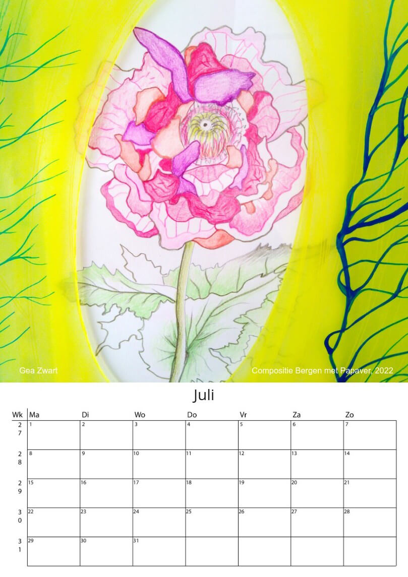 Kunst kalender 2024 juli, Gea Zwart