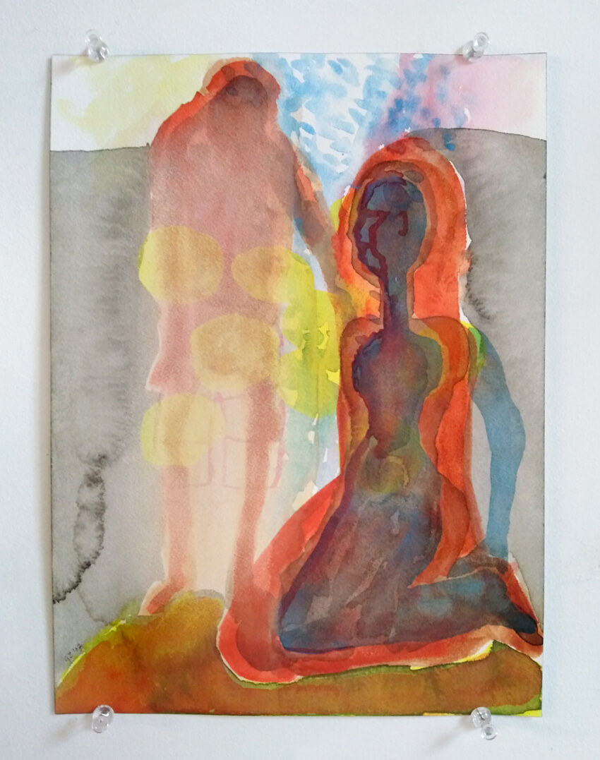 Inspiratie, aquarel, 24 x 30 cm. 2007, Gea Zwart