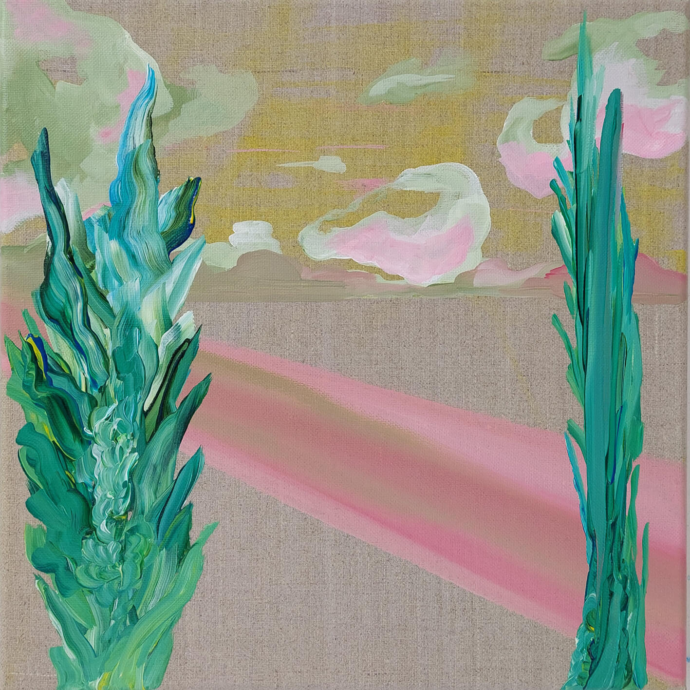 Landscape of my youth 2, Gea Zwart, painting 2024