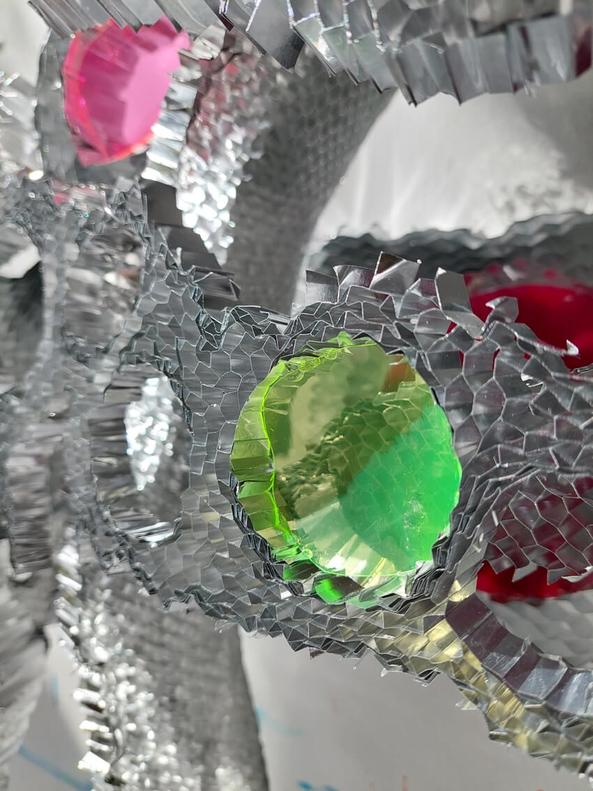 FACES, SPINOZA, recycled honeycomb, studio Gea Zwart detail 4, 2024