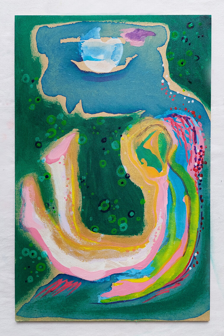 The Shadow painting on panel Gea Zwart 2025