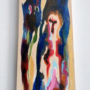 In the Garden painting on wood Gea Zwart