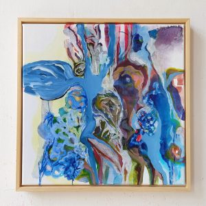 Freedom no. 1 painting 2018-2025 Gea Zwart with frame