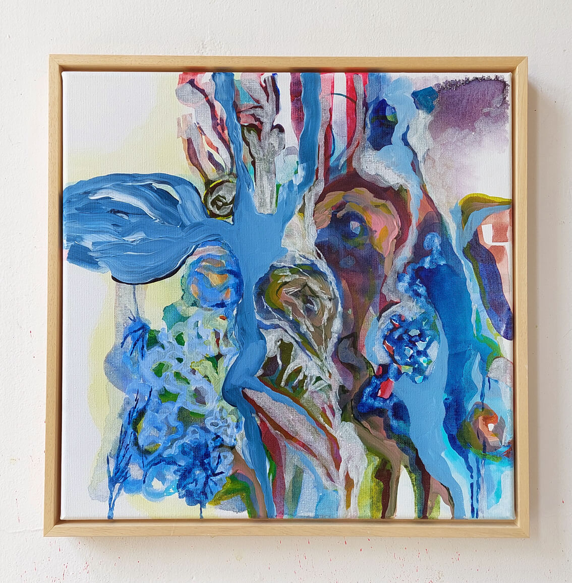 Freedom no. 1 painting 2018-2025 Gea Zwart with frame